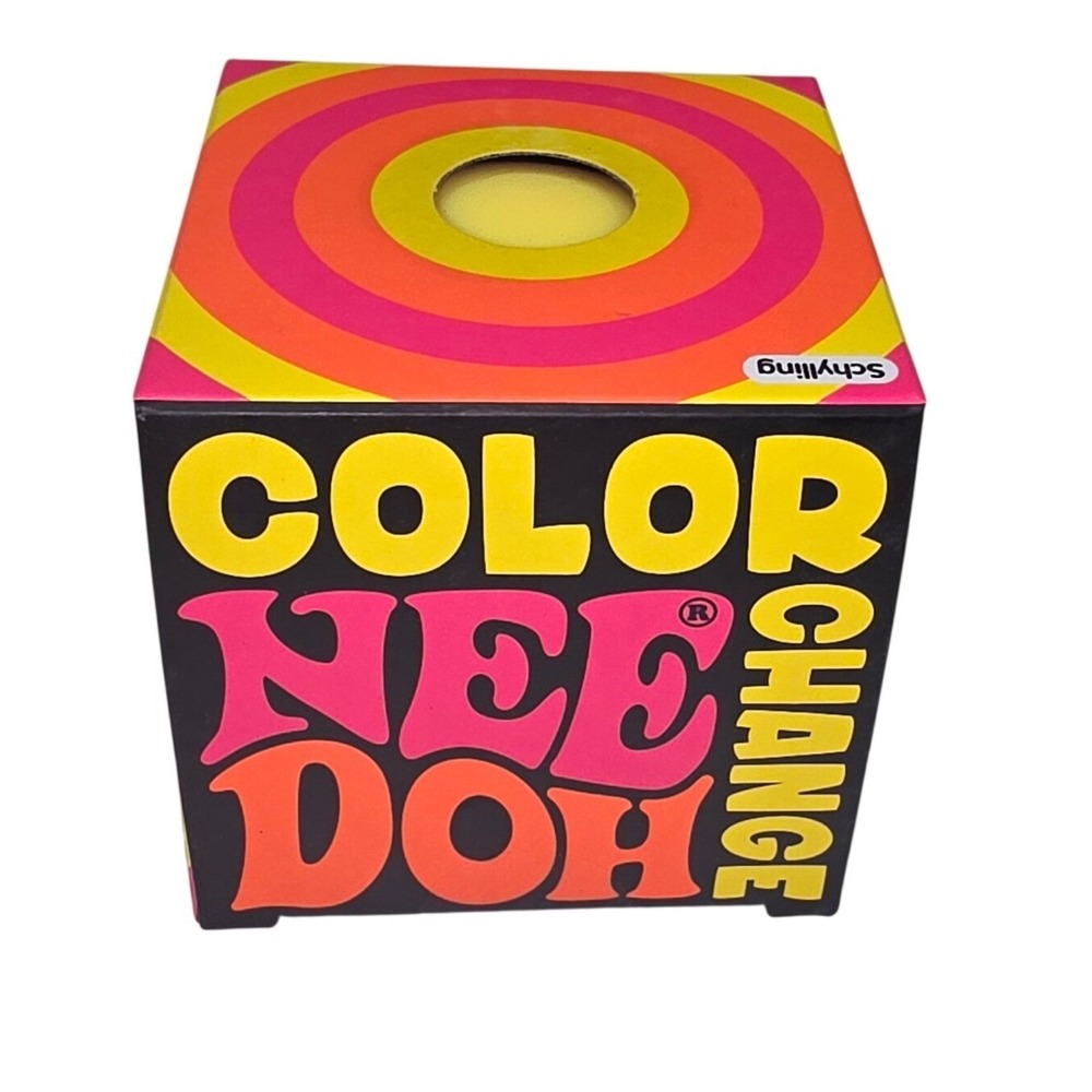New Color Change NeeDoh Groovy Glob Squeeze Fidget Toy Stress Ball Yellow
